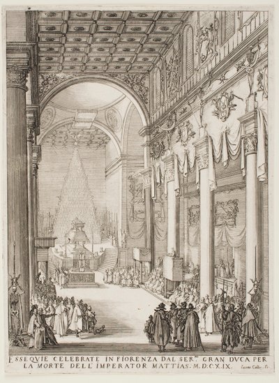 Keisari Matiaksen katafalkki tekijältä Jacques Callot