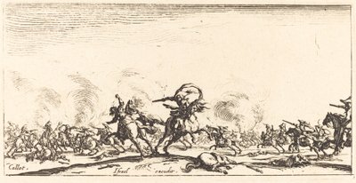Ratsuväen taistelu pistooleilla tekijältä Jacques Callot
