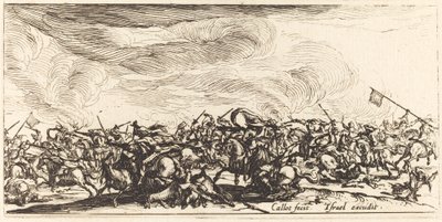 Ratsuväen taistelu miekoilla tekijältä Jacques Callot