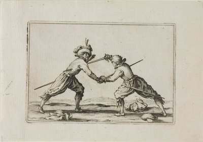 Kaksintaistelu miekkojen kanssa, elokuvasta The Caprices tekijältä Jacques Callot