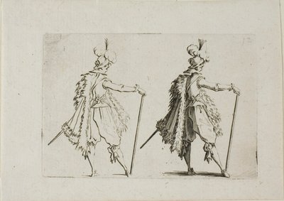 Herrasmies suurella kepillä, Capricesista tekijältä Jacques Callot