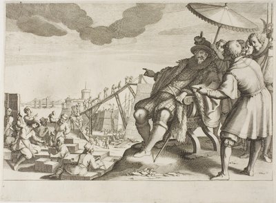 Suurherttua linnoittaa Livornon satamaa Ferdinando I de