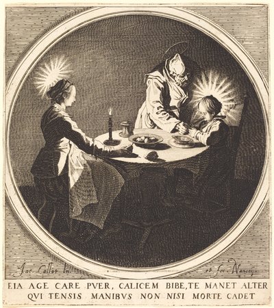 Pyhä perhe pöydässä tekijältä Jacques Callot
