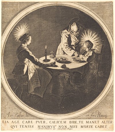 Pyhä perhe pöydässä tekijältä Jacques Callot