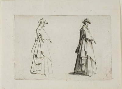 The Capricesin nainen täysillä vaatteilla tekijältä Jacques Callot