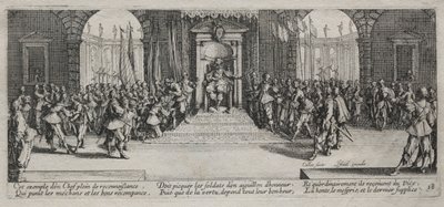 The Large Series of War: Distribution of Compensation, 1633. tekijältä Jacques Callot