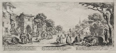 Sodan suuret kurjuudet: Kerjäläiset ja kuolevat, 1633. tekijältä Jacques Callot