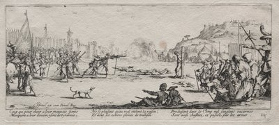 Sodan suuret kurjuudet: Tuliryhmä, 1633. tekijältä Jacques Callot