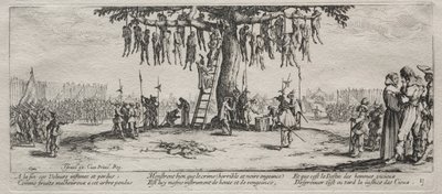Sodan suuret kurjuudet: The Hanging, 1633. tekijältä Jacques Callot