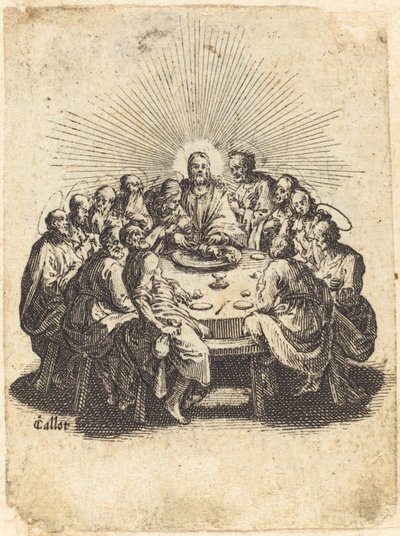 Viimeinen ehtoollinen, 1618. tekijältä Jacques Callot
