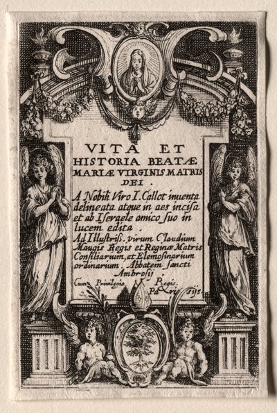 The Life of the Virgin: Frontispiece tekijältä Jacques Callot