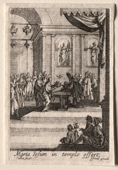 Neitsyen elämä: Kristuksen esittely temppelissä tekijältä Jacques Callot