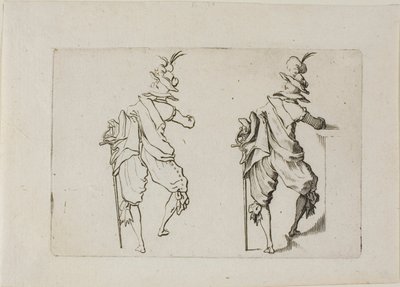 Mies selästä nähtynä suurella miekalla, The Capricesista tekijältä Jacques Callot
