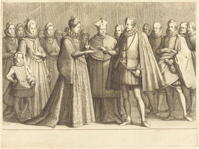 Ferdinandon ja Christine of Lorraine avioliitto tekijältä Jacques Callot