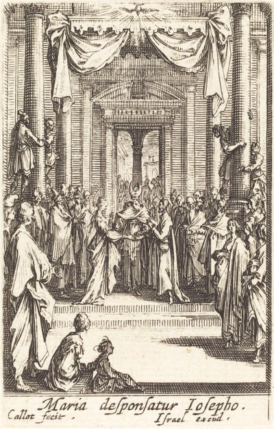 Neitsyen häät vuonna 1630 tai sen jälkeen. tekijältä Jacques Callot