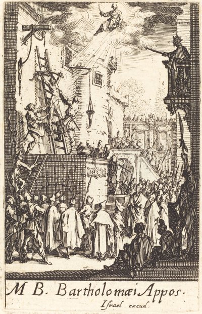 Pyhän Bartolomeuksen marttyyrikuolema tekijältä Jacques Callot