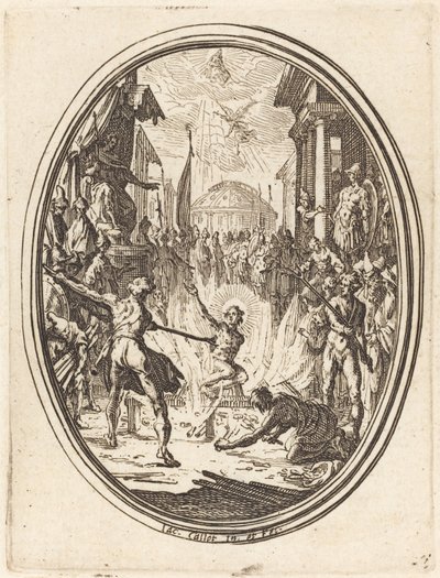 Pyhän Laurentiuksen marttyyrikuolema tekijältä Jacques Callot