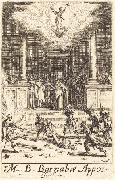 Pyhän Barnabaan marttyyrikuolema tekijältä Jacques Callot