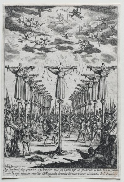 Japanin marttyyrit, 1600-luku. tekijältä Jacques Callot