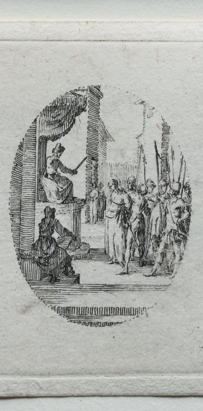 Passion mysteerit: Kristus Pilatuksen edessä. tekijältä Jacques Callot