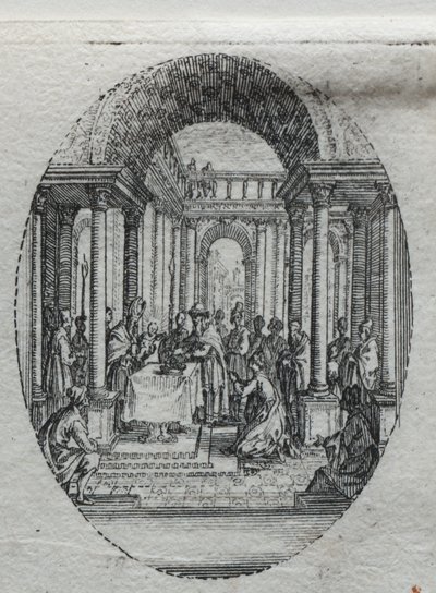 Passion mysteerit: esitys temppelissä tekijältä Jacques Callot
