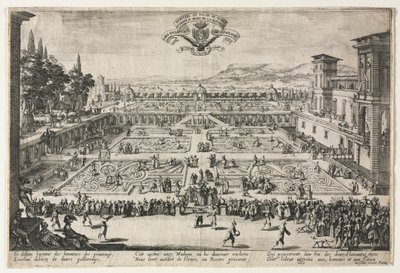 Palace Gardens Nancyssa, 1625. tekijältä Jacques Callot
