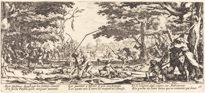 Talonpojat kostavat itseään, n. 1633. tekijältä Jacques Callot