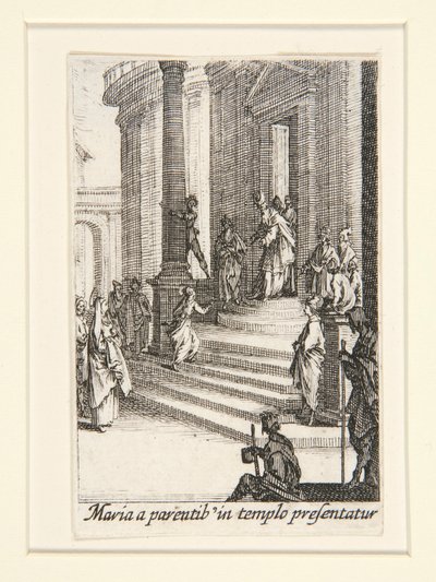 La Presentació de la Verge, núm.3 de La vida de la Verge finlandesa tekijältä Jacques Callot