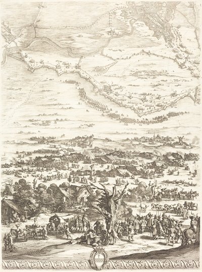 Bredan piiritys [levy 5/6], 16271628. tekijältä Jacques Callot