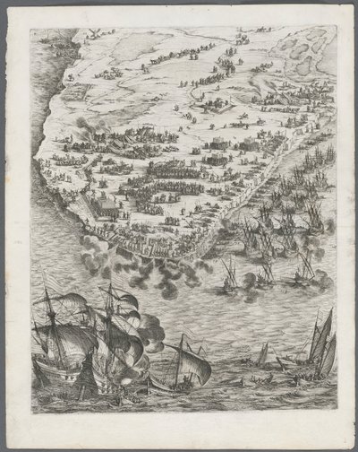 La Rochellen piiritys: levy 10, 1628-1630. tekijältä Jacques Callot
