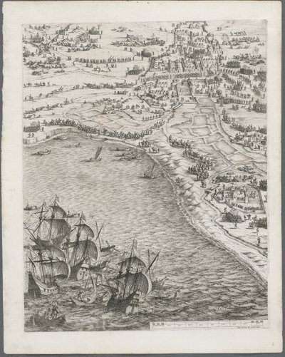 La Rochellen piiritys: levy 12, 1628-1630. tekijältä Jacques Callot