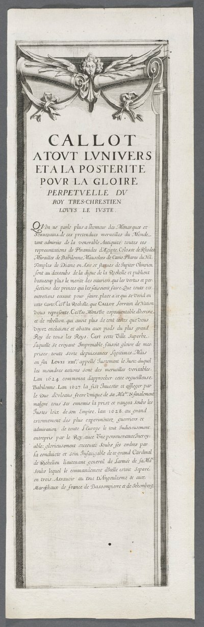La Rochellen piiritys: levy 4 tekijältä Jacques Callot