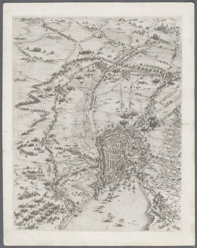 La Rochellen piiritys: levy 6, 1628-1630. tekijältä Jacques Callot