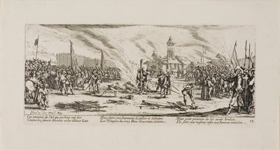 The Stake, levy kolmetoista teoksesta The Miseries of War (Sodan kurjuudet). tekijältä Jacques Callot