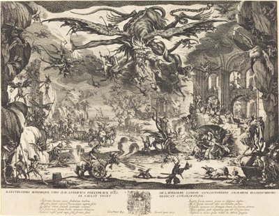 Pyhän Antoniuksen kiusaus [toinen versio] tekijältä Jacques Callot