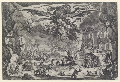 Pyhän Antoniuksen kiusaus (La tentation de St. Antoine) tekijältä Jacques Callot