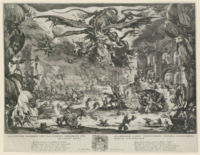 Pyhän Antoniuksen kiusaus tekijältä Jacques Callot