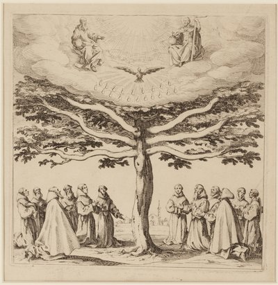 Pyhän Franciscuksen puu, n. 1619 (etsaus) tekijältä Jacques Callot