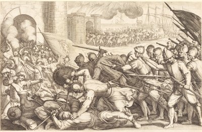 Joukot pakottavat kaupungin portin tekijältä Jacques Callot