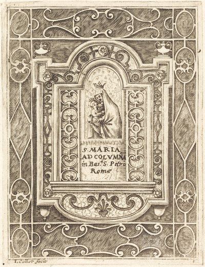 Neitsyt pylväässä Neitsyt pylväässä, 16081611. tekijältä Jacques Callot
