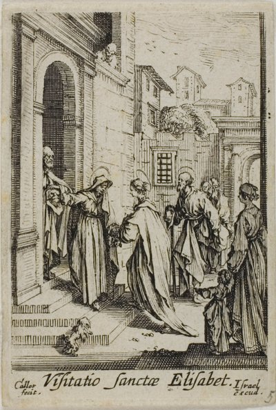 Pyhän Elisabetin vierailu, Neitsyt Marian elämästä. tekijältä Jacques Callot