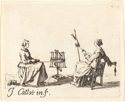 Winder ja Spinner, c. 1623. tekijältä Jacques Callot