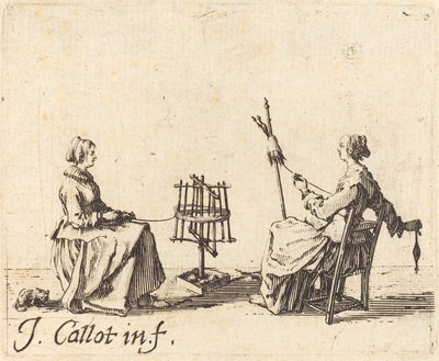 Winder ja Spinner, c. 1623. tekijältä Jacques Callot