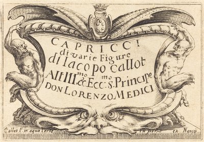 Otsikko "The Capricci" tekijältä Jacques Callot