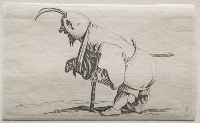 Iacopo Callotin (Cripple with a huppu) erilaisia ​​kyttyräselkäisiä hahmoja tekijältä Jacques Callot