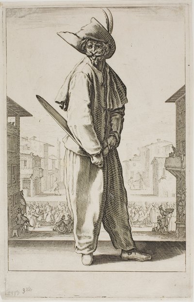 Zanni, elokuvasta Kolme italialaista koomikkoa tekijältä Jacques Callot
