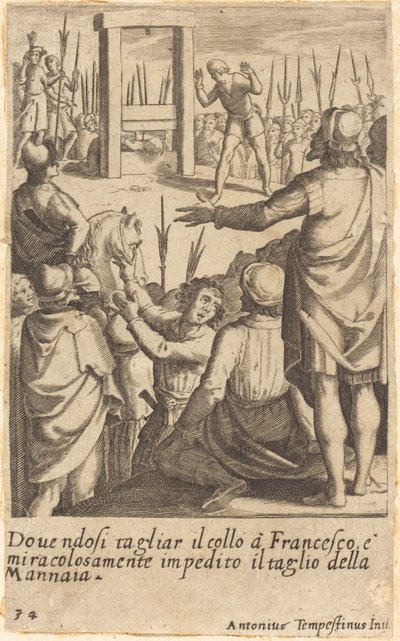 Francesco tekijältä Jacques Callot after Antonio Tempesta