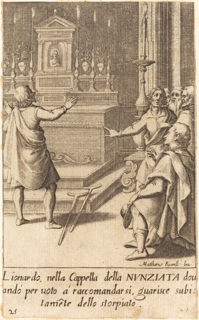 Lionardo tekijältä Jacques Callot after Matteo Rosselli