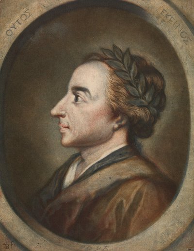 Alexander Pope, runoilija 1744 tekijältä Jacques Christophe Le Blon