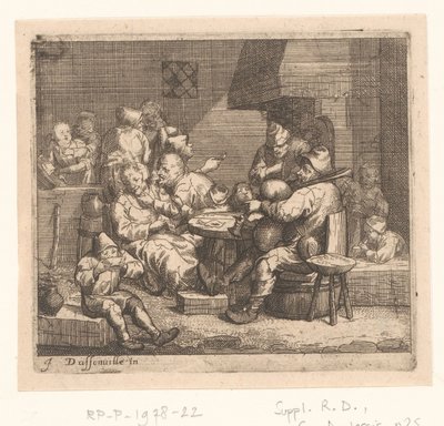 Kohtaus majatalossa tekijältä Jacques Dassonville (attributed to)